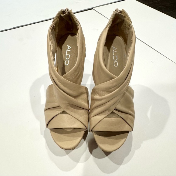 Aldo beige strappy open toe heels ❤️ - Picture 3 of 6